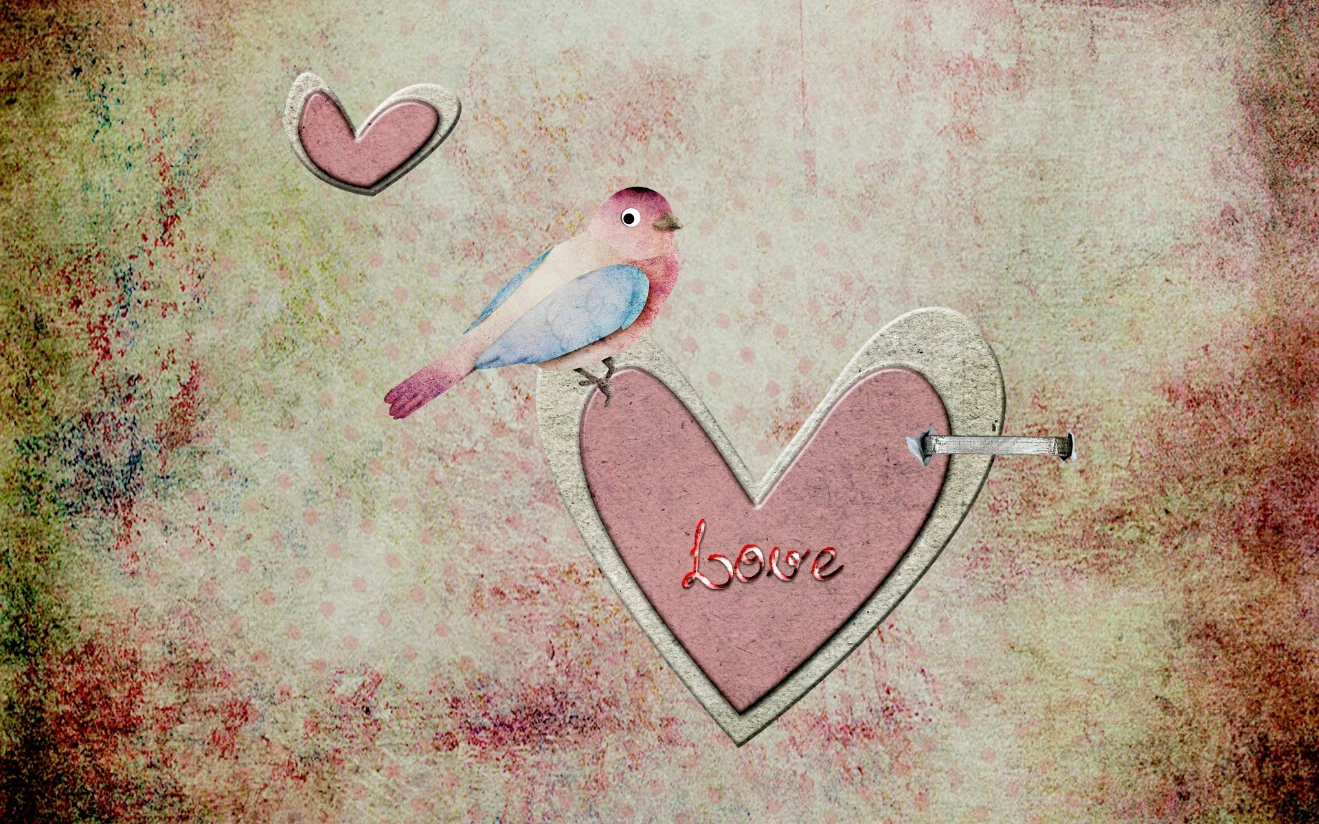 vintage liebe papier herz retro karte desktop romantik gruß design