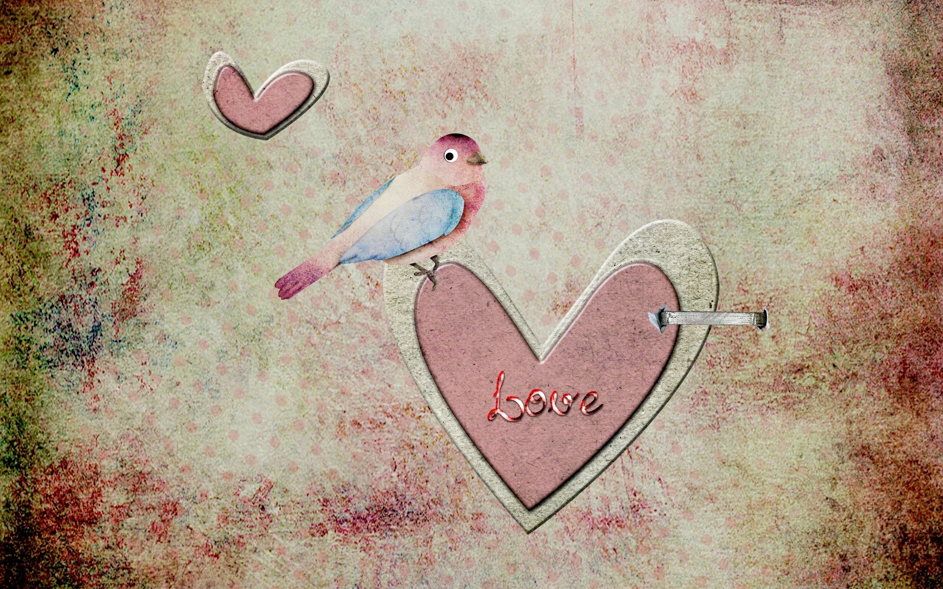 vintage amor papel corazón retro tarjeta escritorio romance saludo diseño