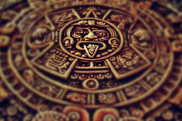 Mayan calendar in gold