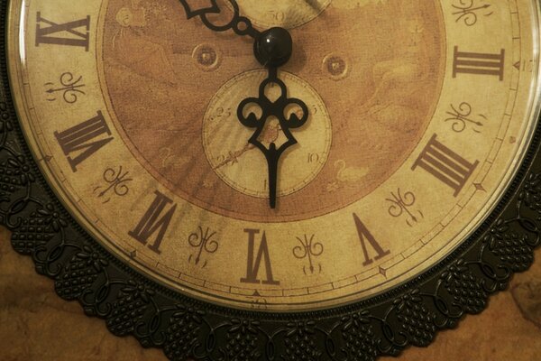 Image d une horloge Vintage en gros plan