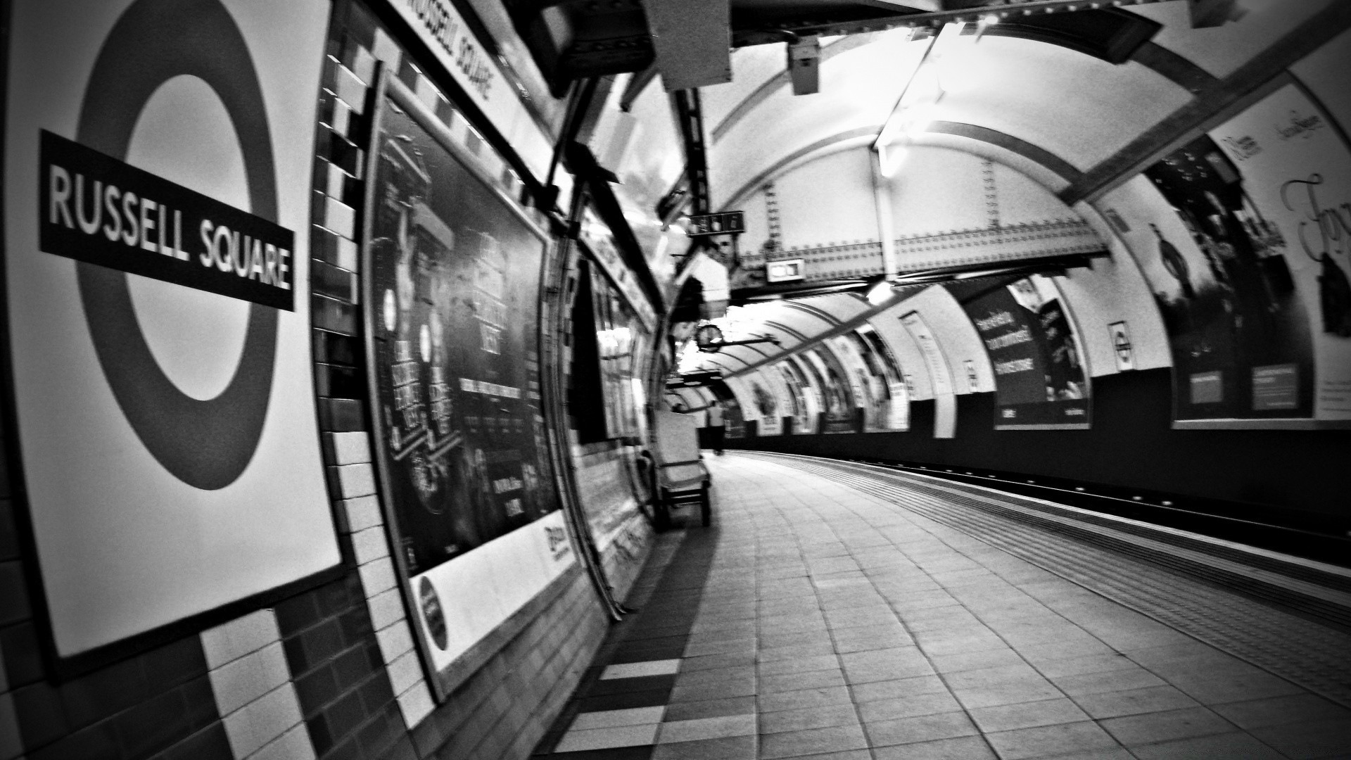 vintage tube train monochrome transportation system tunnel station business