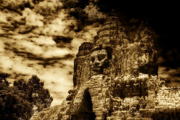 The Buddha Temple. Vintage. Temple