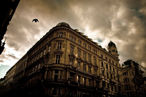 Casa. Vintage. Cidade. Rua