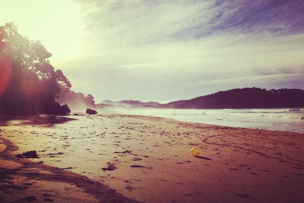 Unrealistically beautiful landscape on the beach