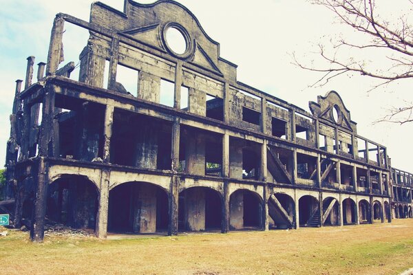 Unfinished buildings without windows photo