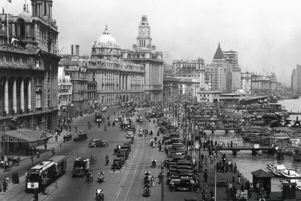 Vignage photo of a city street