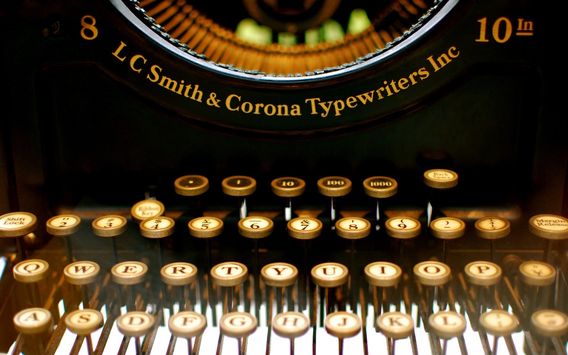 vintage typewriter equipment business technology antique old type number retro alphabet desktop office electronics nostalgia machine computer dark communication