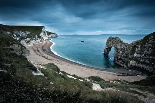 Amazing view of the landscape by the sea