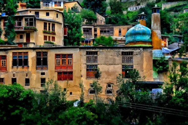 Vintage architecture in the old town