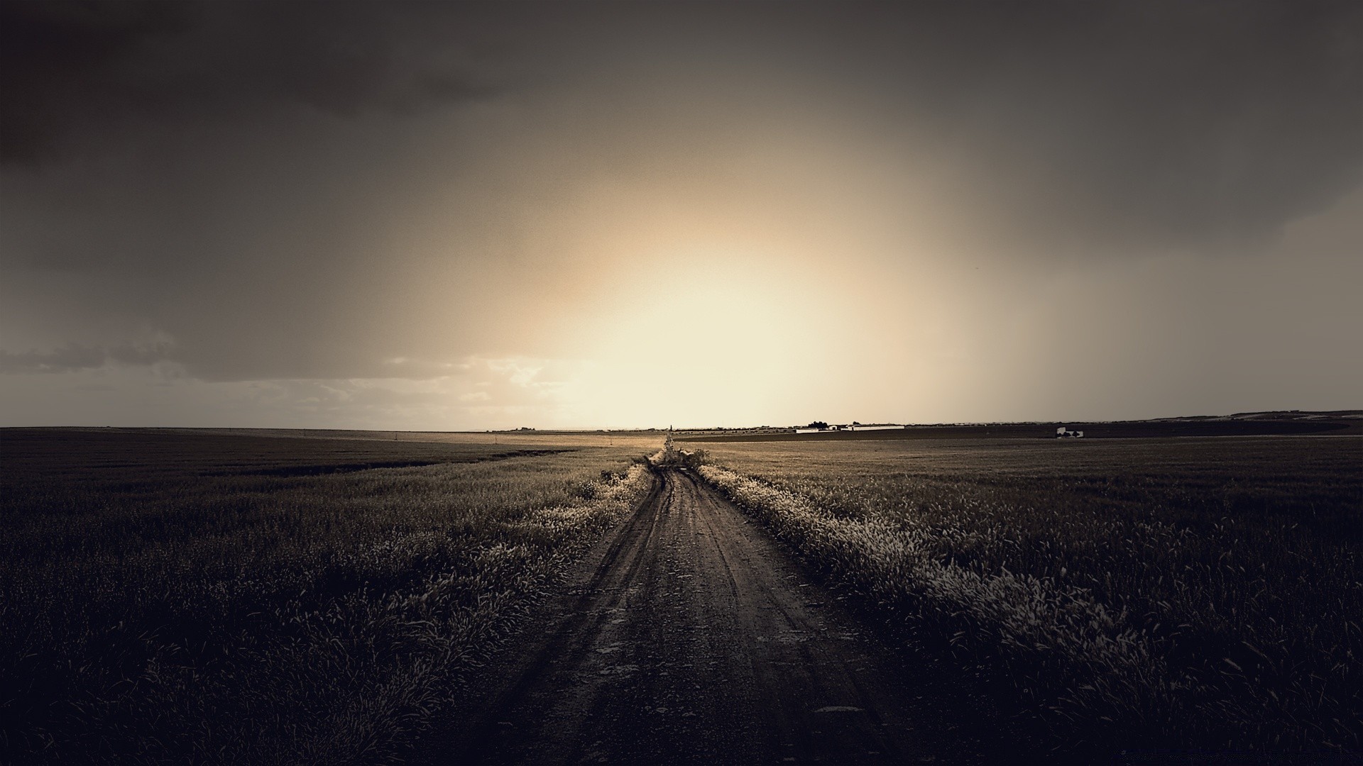 vintage sunset landscape dawn fog evening sky dusk beach sun water sea light nature outdoors