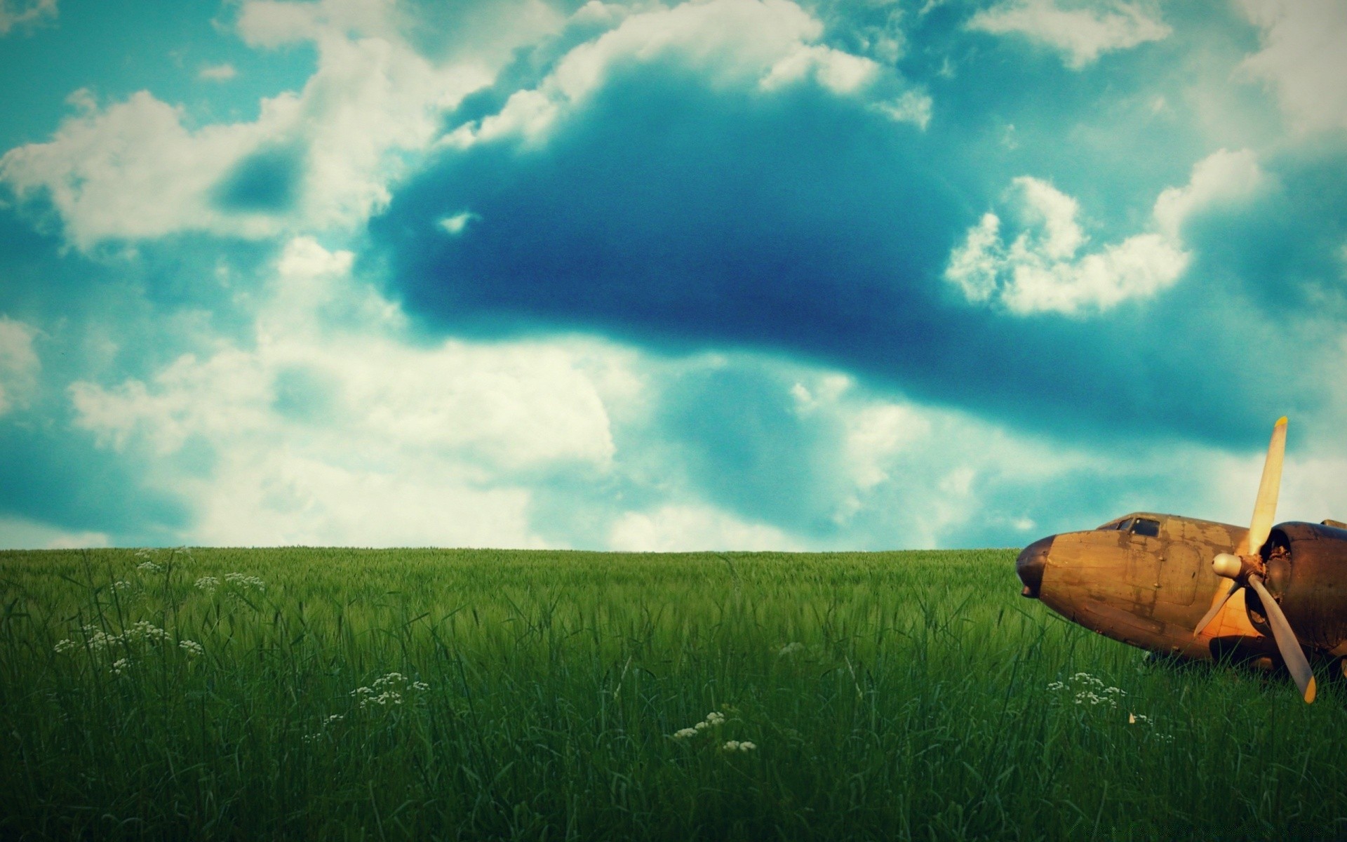 vintage grass sky landscape field hayfield outdoors daylight agriculture pasture cropland grassland farm weather fair weather summer