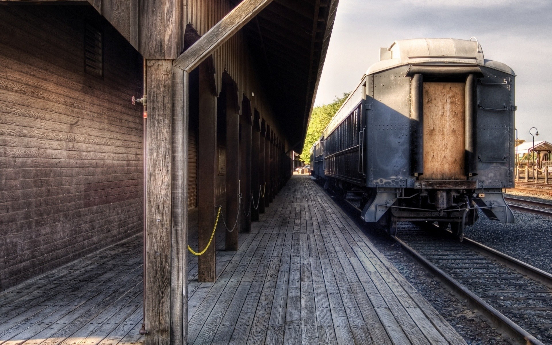 vintage train ferroviaire bois voyage système de transport vieux piste architecture maison