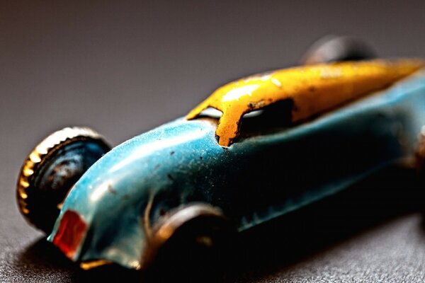 Macro shooting of vintage children s toy cars