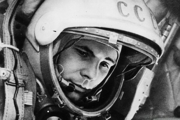 Vintage photo of Yuri Gagarin