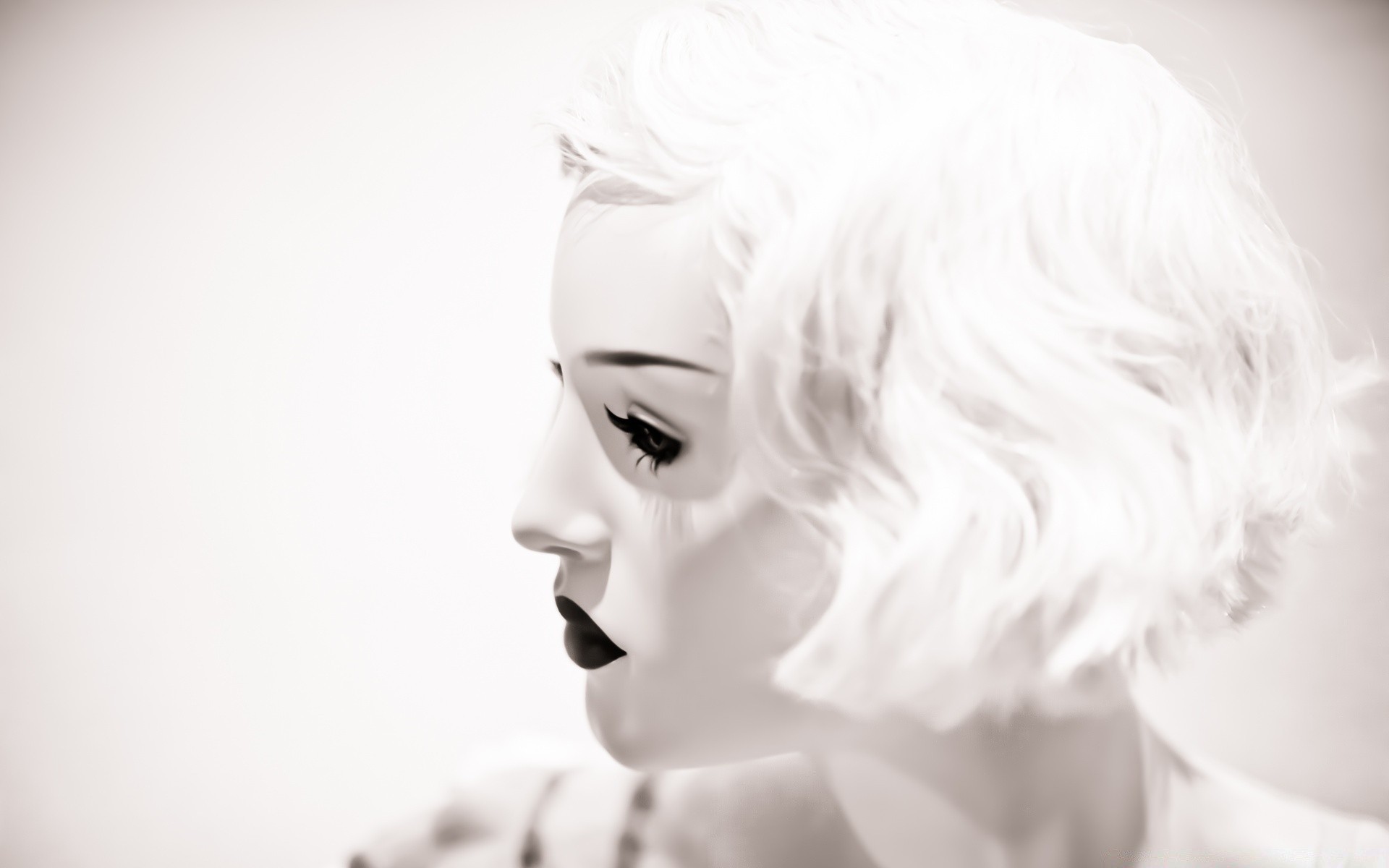 jahrgang porträt mädchen frau monochrom eins erwachsener modell mode kind auge nackt sexy junge gesicht blond