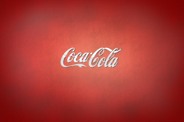 Coca-Cola-Logo auf Vintage rotem Hintergrund