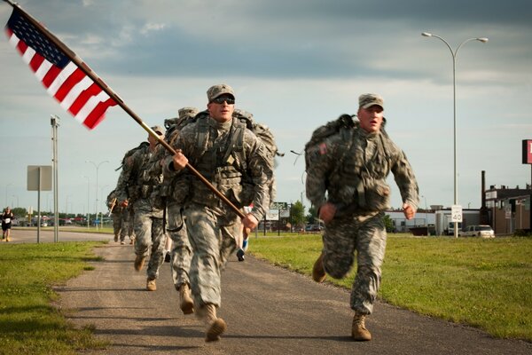 American infantrymen on exercises