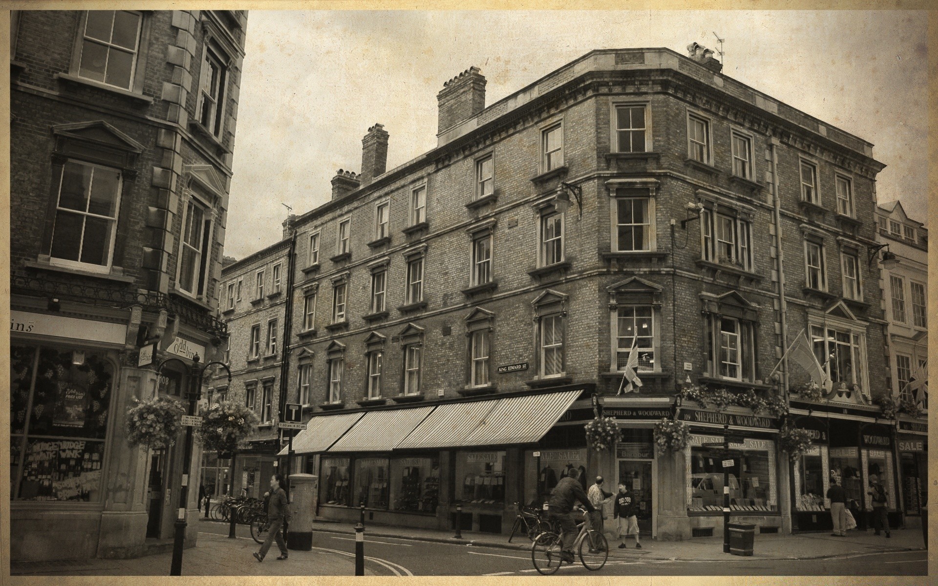 vintage rue architecture monochrome maison maisons ville groupe ville