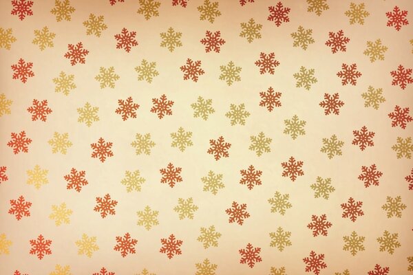 Wallpaper warm snowflakes pattern