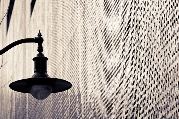 Vintage old lantern on a gray background