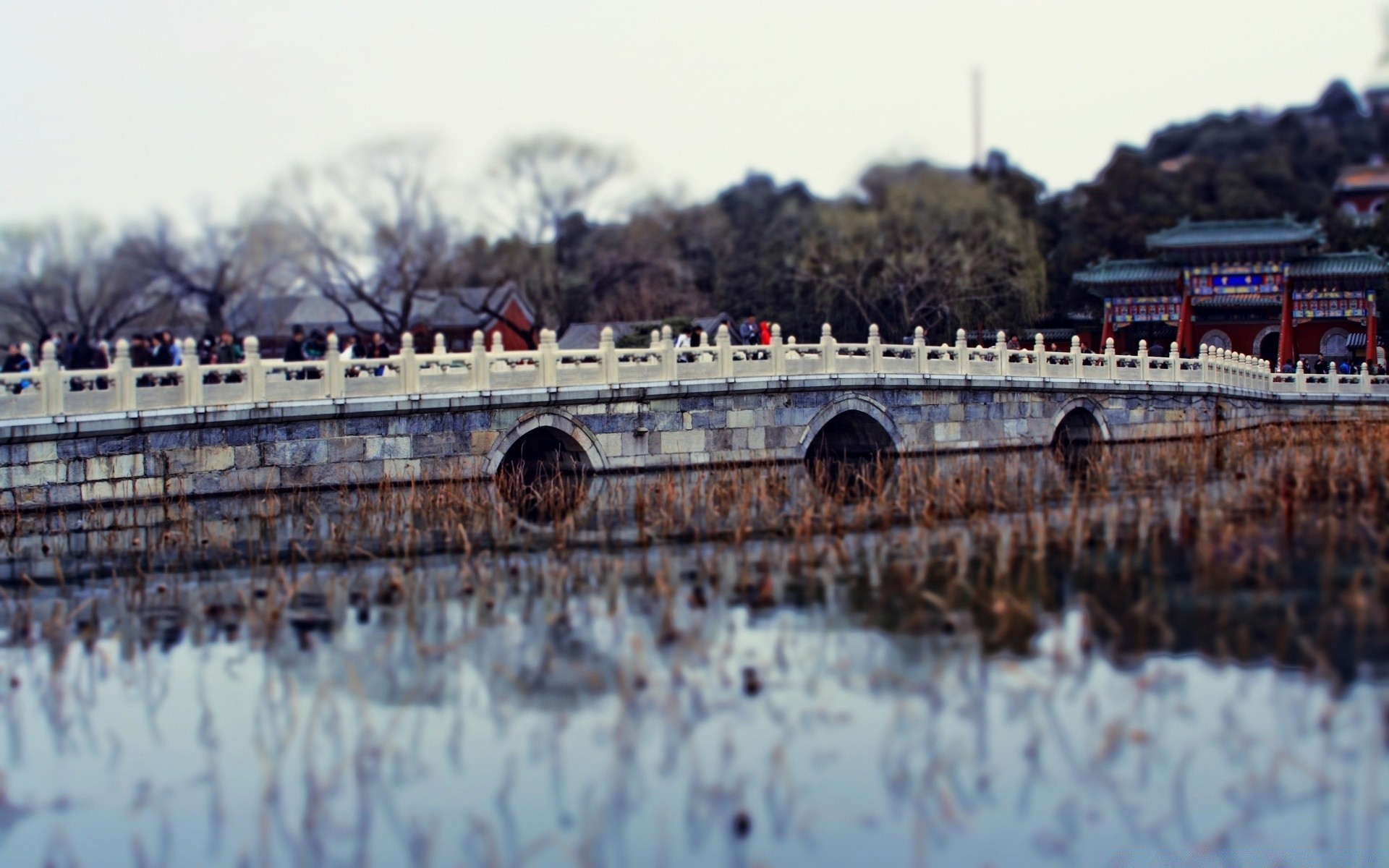 vintage water reflection river winter landscape lake bridge canal outdoors city travel snow sky transportation system