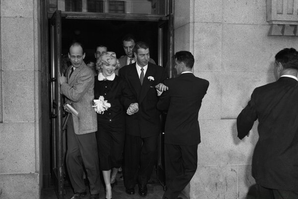 Photo Vintage noir et blanc de merlene Monroe avec un sourire