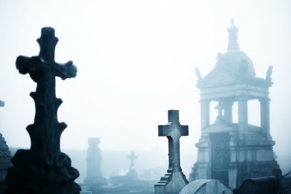 Architectural monuments in the old cemetery