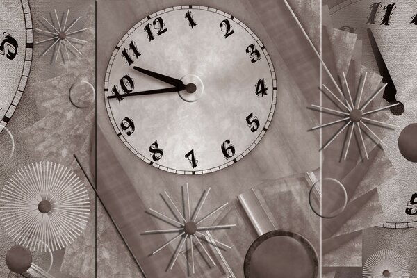 Vintage watches on a gray-brown background