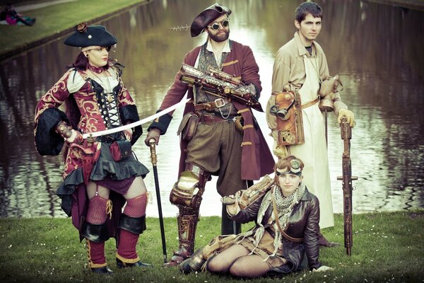 Steampunk ayarında kaliteli cosplay