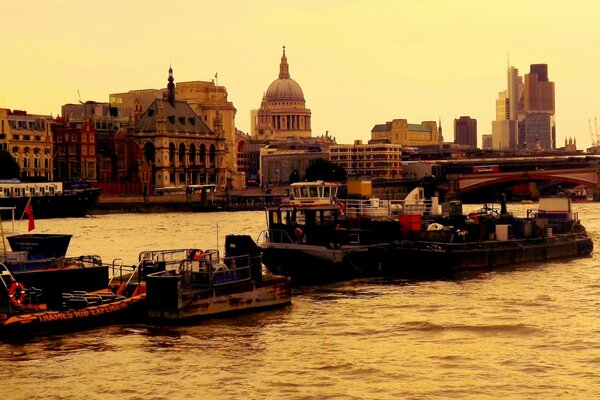 Vintage water architecture and river trips