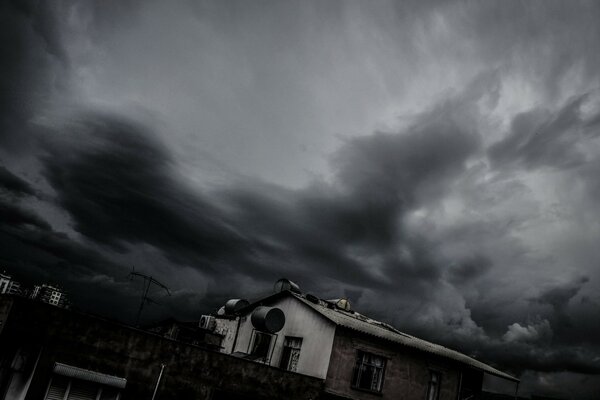 The house is dark clouds over the house