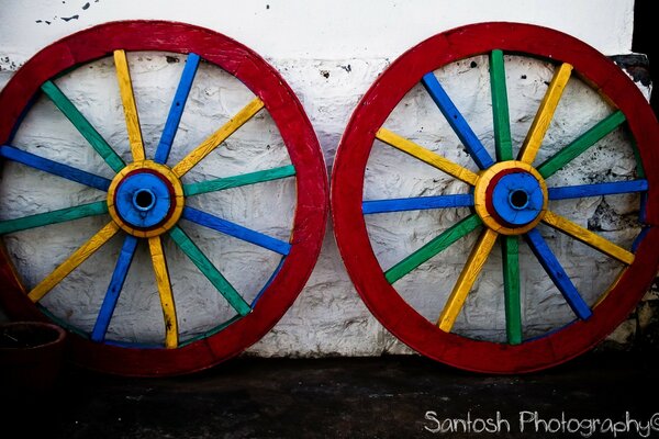 The round wheel used to be used in the village