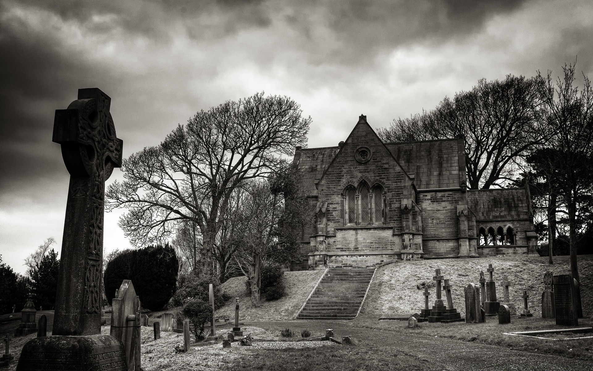 vintage cemetery monochrome grave religion architecture tree building temple art church monument home