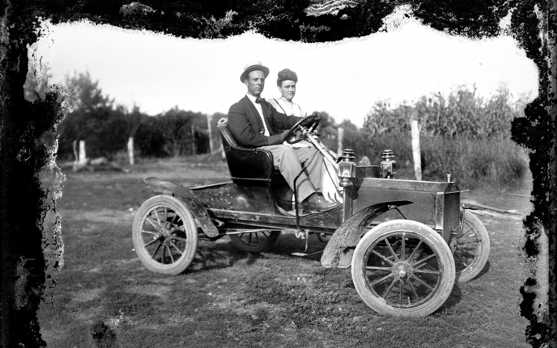 vintage carro sistema de transporte adulto rodas dois grupo transporte motorista um nostalgia