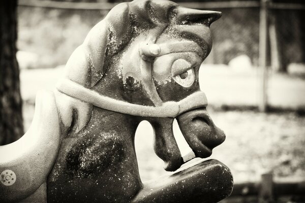 Antigua atracción Vintage con caballo