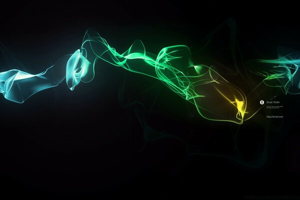 Neon smoke on a black background