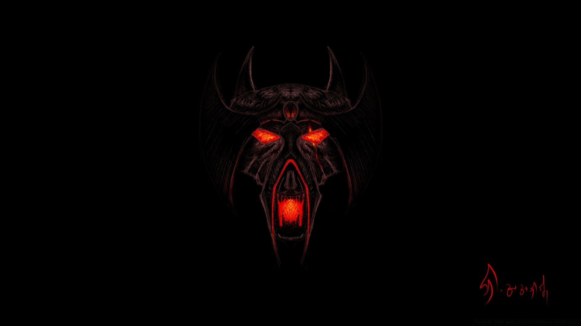 black dark flame halloween illustration art horror desktop light