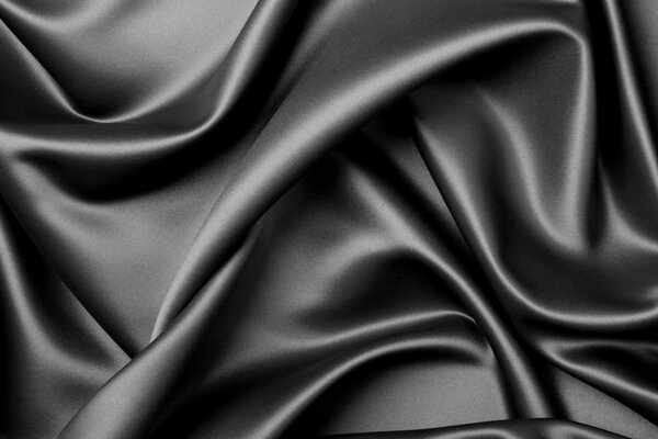 Silk soft black fabric