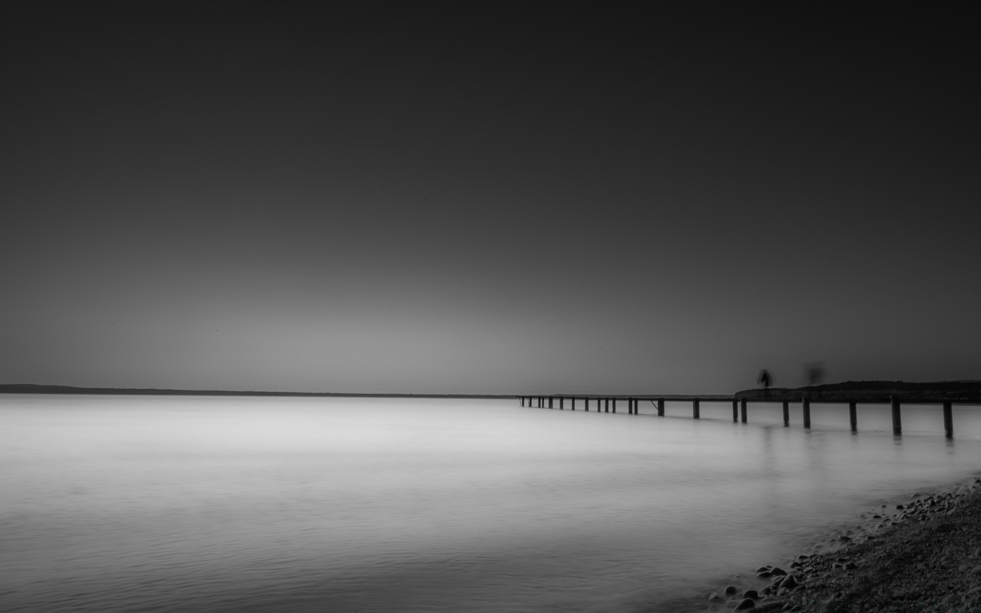 black and white beach sea sunset water fog ocean landscape lake monochrome dawn sky silhouette mist moon light sun river reflection nature