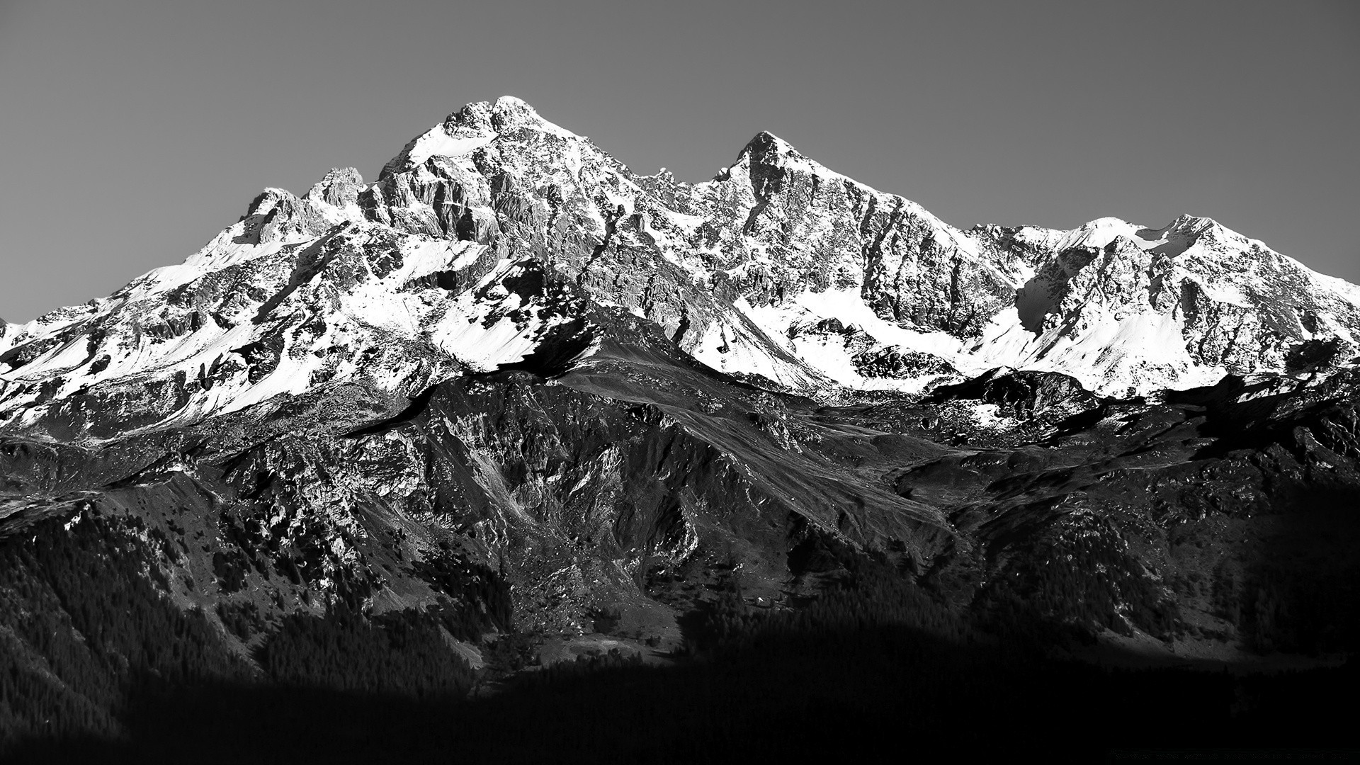 noir et blanc neige montagne glacier glace haute nature rock pic de montagne froid paysage hiver haut randonnée scénique