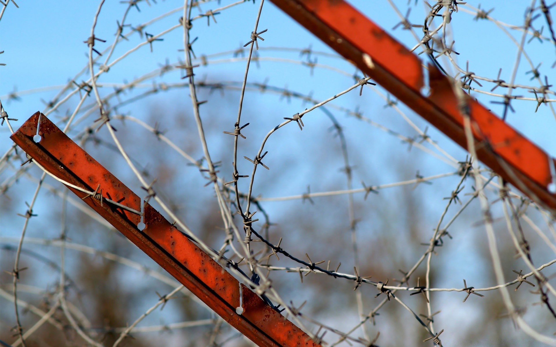 weapons and army sky outdoors winter tree steel wood fence city