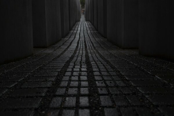 An uneven road going into the distance