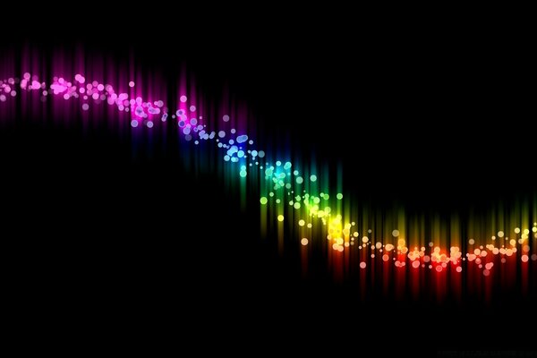 An oscillogram, an image of a bright trace of music