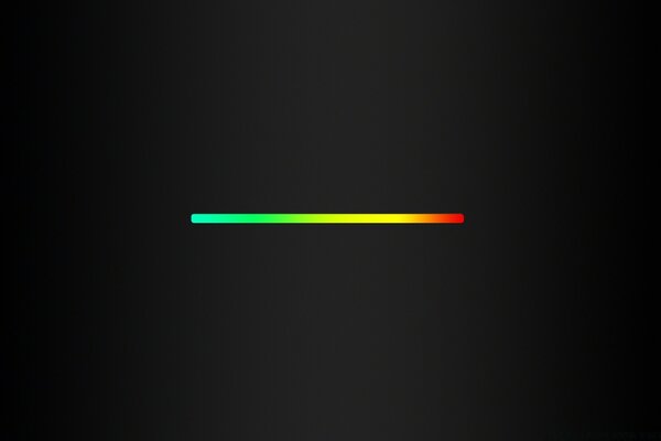 Rainbow stripe on a black background