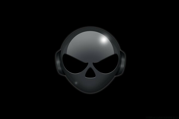 The black skull symbol on the desktop