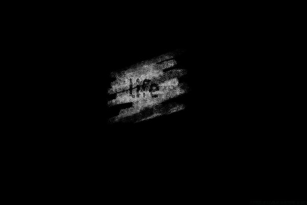 Monochrome moon on a black background