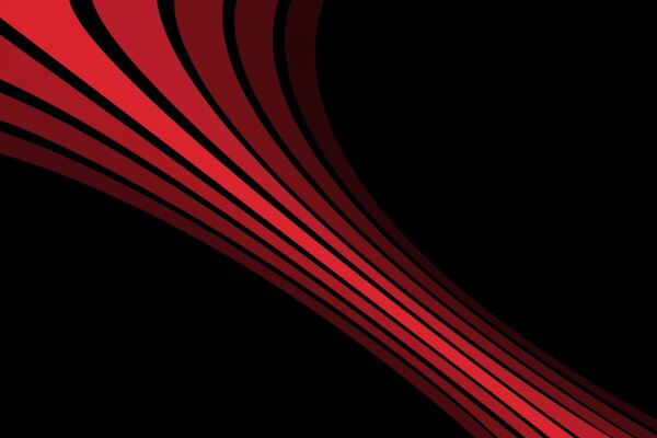 Graphic red lines on a black background