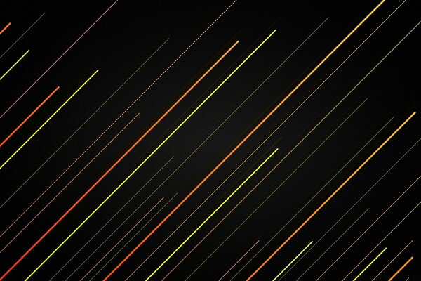 Annotation of yellow and orange lines on a black background