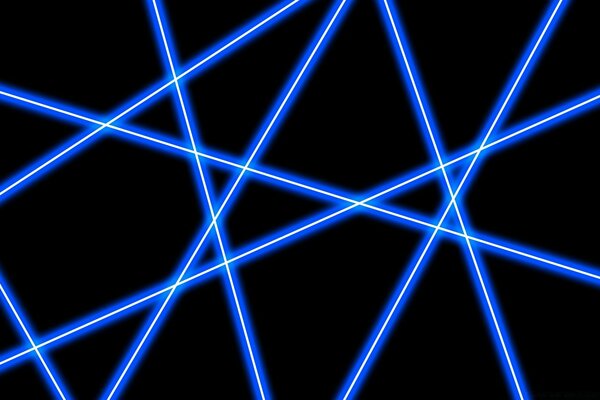 Geometric blue stripes on a black background