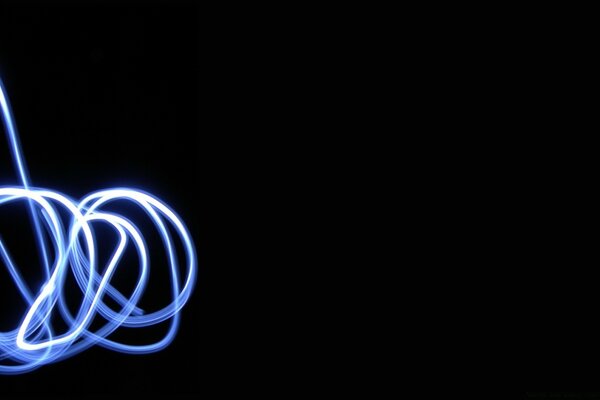 Abstract of a light beam on a black background